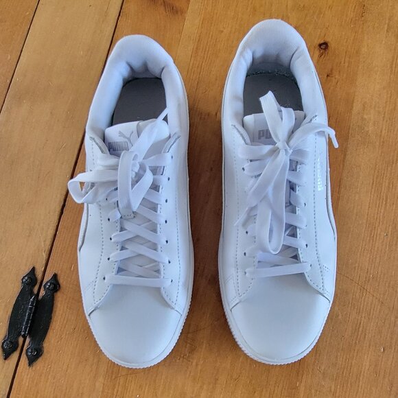 White Platform Puma Sneakers - Picture 2 of 4